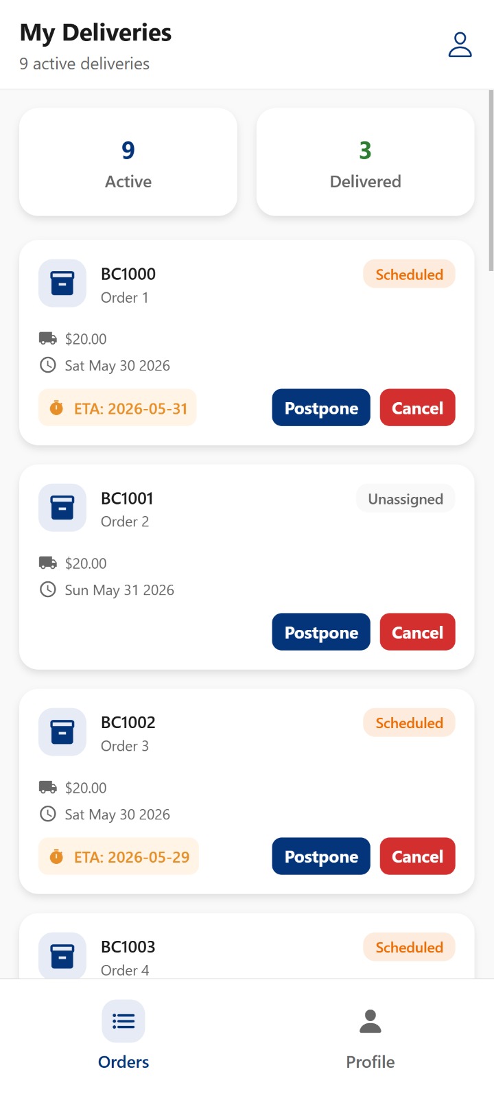 ECOLOS mobilapp för slutanvändare